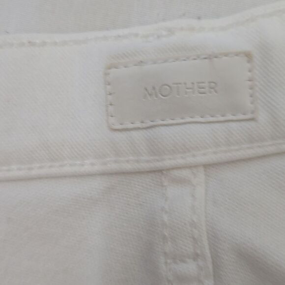 MOTHER The Glass Slipper, White, Cropped Jeans SIZE 29 - Picture 7 of 12